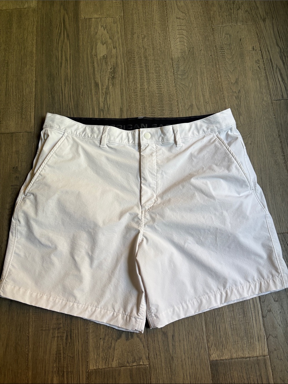 American Eagle Outfitters | White Flat-Front Sporty Shorts